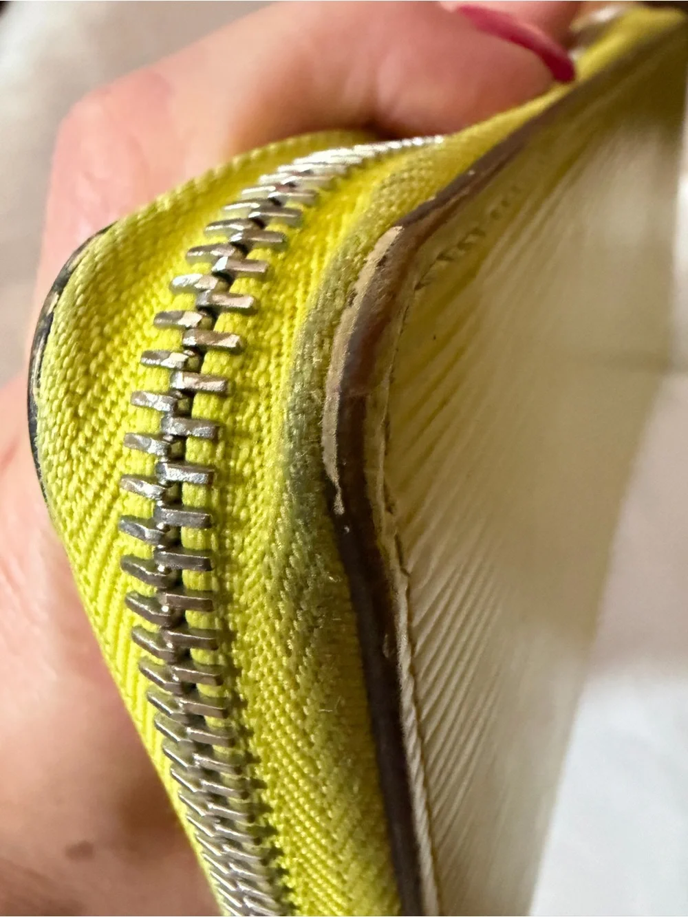 Louis Vuitton Yellow Epi Zip-Around Wallet
